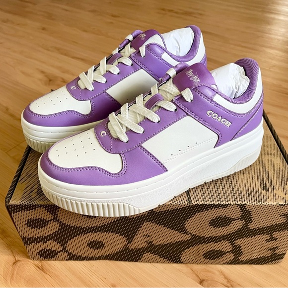 Coach Platform Sneaker Iris White Women 9B # CU155 - Picture 5 of 13